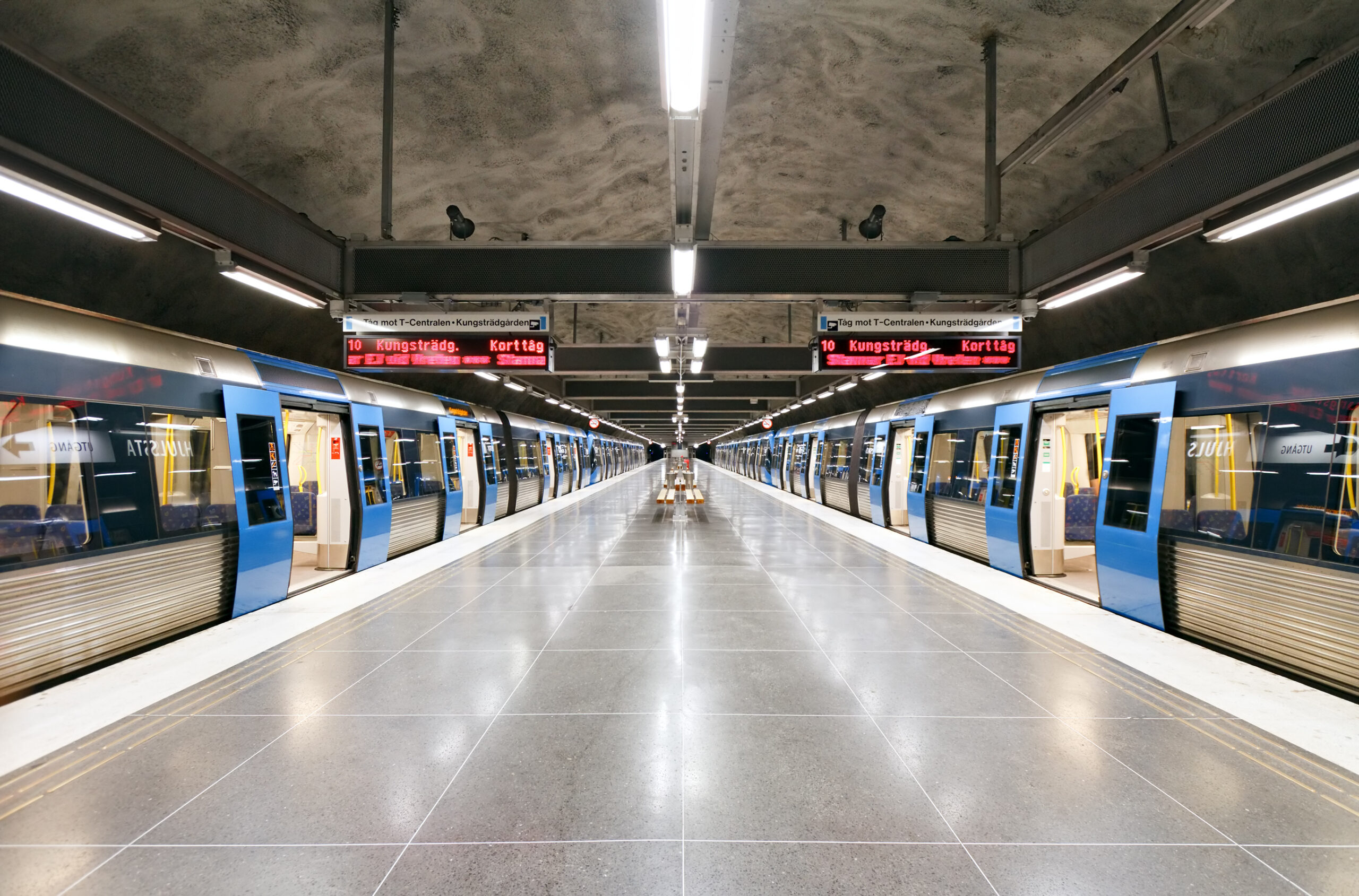 Metrostation Hjulsta, Stockholm, Zweden