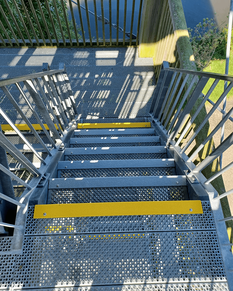 GripFactory PolyGrip Stair Nosing - Anti-Slip Solution on steel grids