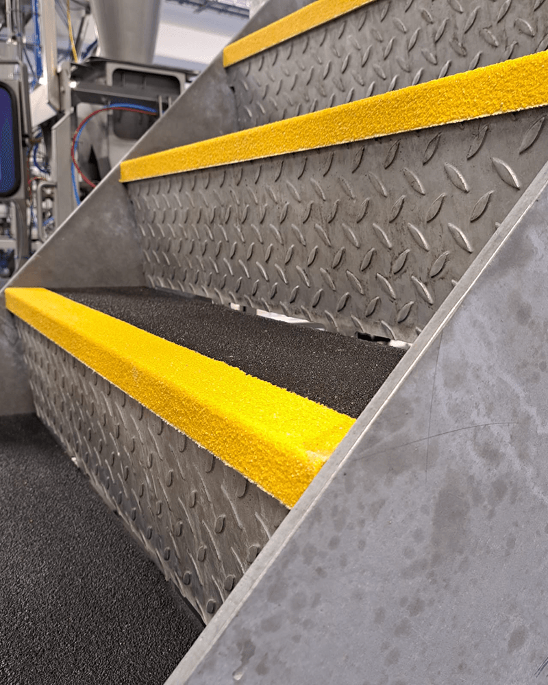 GripFactory PolyGrip Stair Treads - Anti-Slip Solution on tear plate