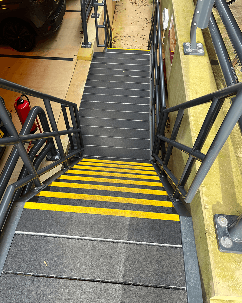 GripFactory PolyGrip Stair Treads - Anti-Slip Solution on tear plate