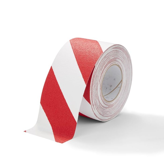 GripFactory Antislip Standaard Tape - rol 100 mm rood/wit - 3000006-RW