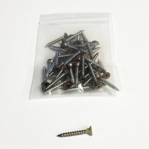 GripFactory stainless steel screws 3.5 x 25 mm brown (RAL 8025)