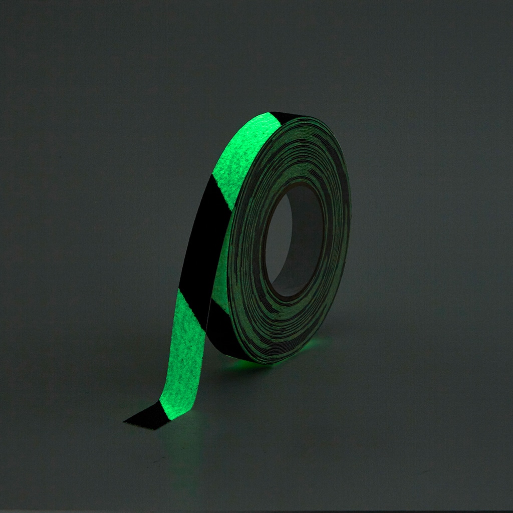 GripFactory Anti-Rutsch-Klebeband Glow in the Dark Schwarz mit weißem  Streifen 50 mm (Rolle) < GripFactory Anti-Slip