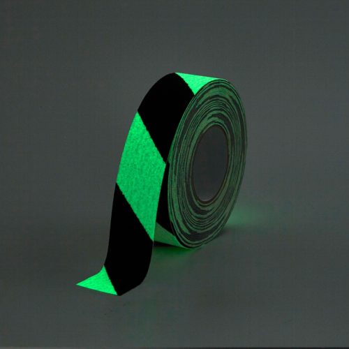 GripFactory Anti-Rutsch-Klebeband Glow in the Dark - Rolle Gefahr 50 mm