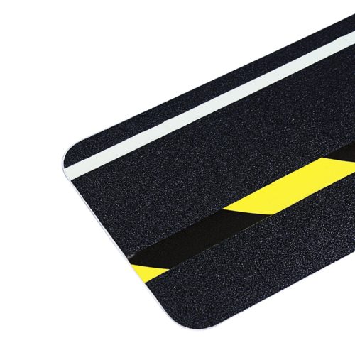 GripFactory Anti-Slip Tape Glow in the Dark - strip with glow strip and black/yellow 150 x 610 mm