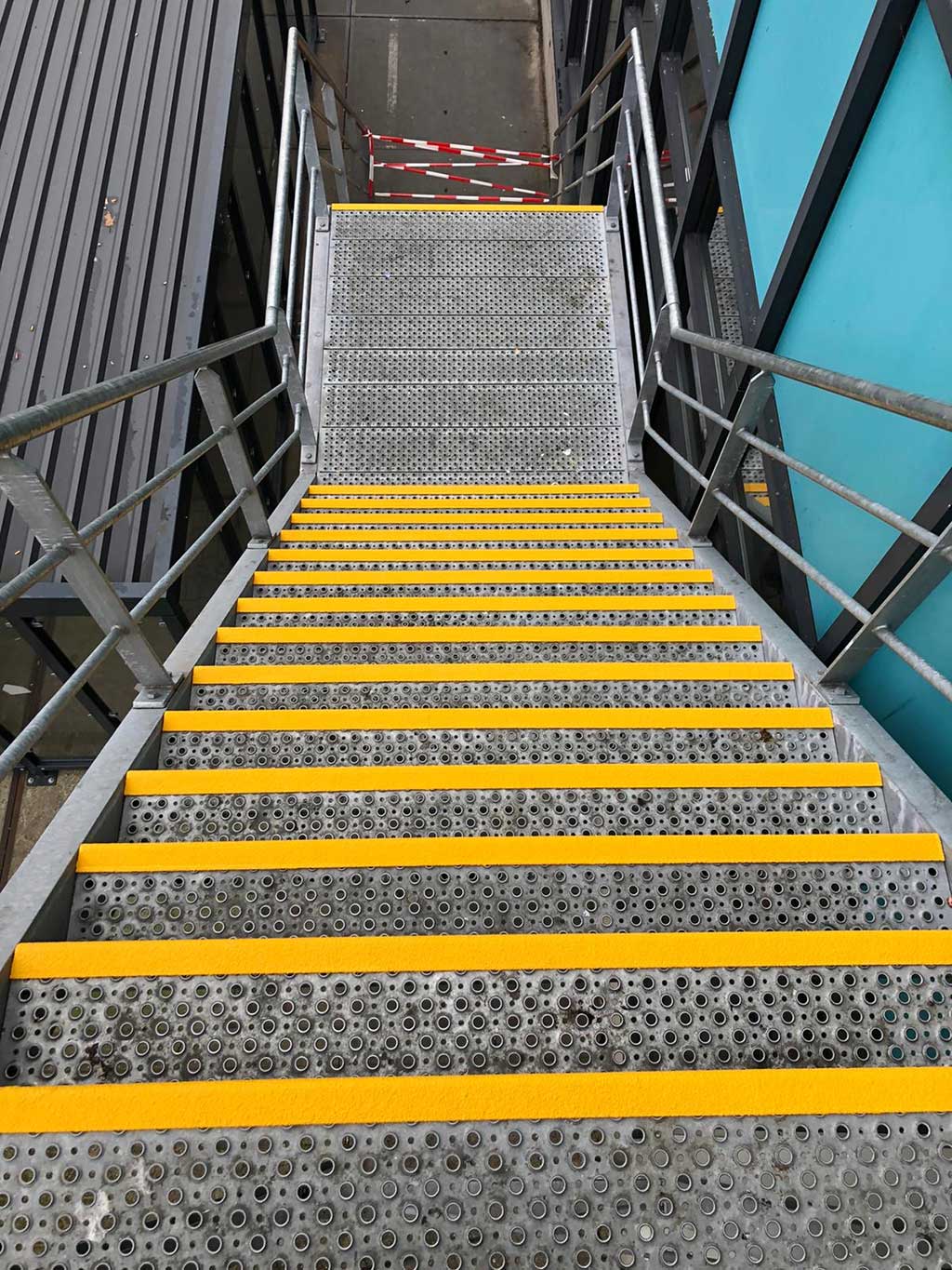 GripFactory PolyGrip Stair Nosings Anti-Slip - steel grid staircase